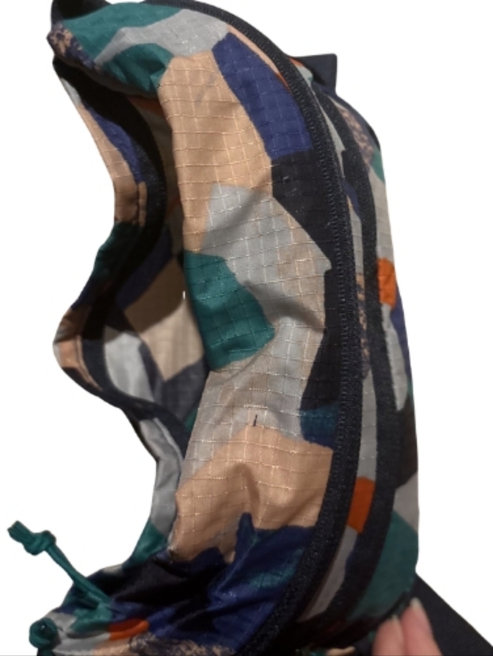 REI Co-op Trail 2 Waist Pack Blue Multi Geometric Ripstop Nylon Hip‎ Bag Gorp - Picture 10 of 10